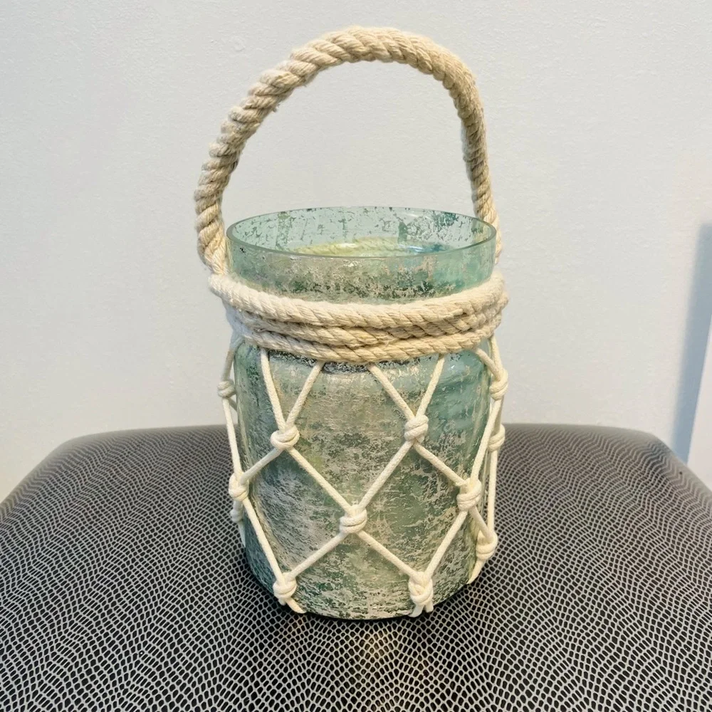 🌿TWO GLASS Containers or Vases Nautical Decor - Picture 2 of 8